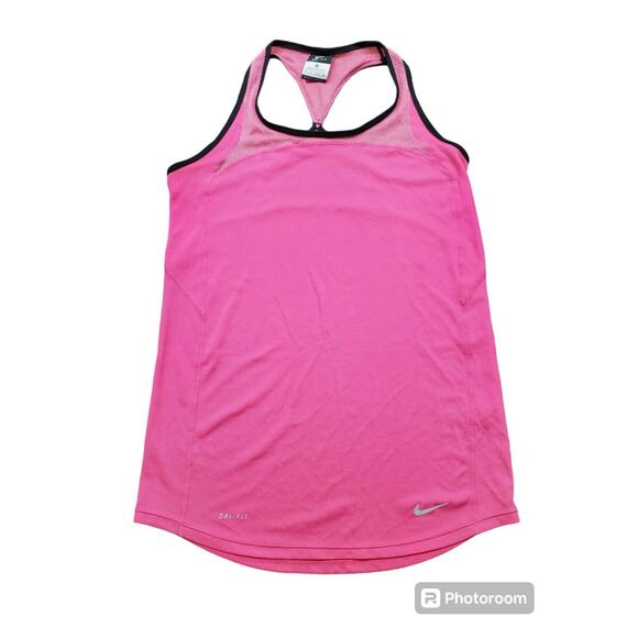 Women's Pink Nike Dri-Fit Athletic Tank Top with Mesh Straps | Size XS - Picture 1 of 10